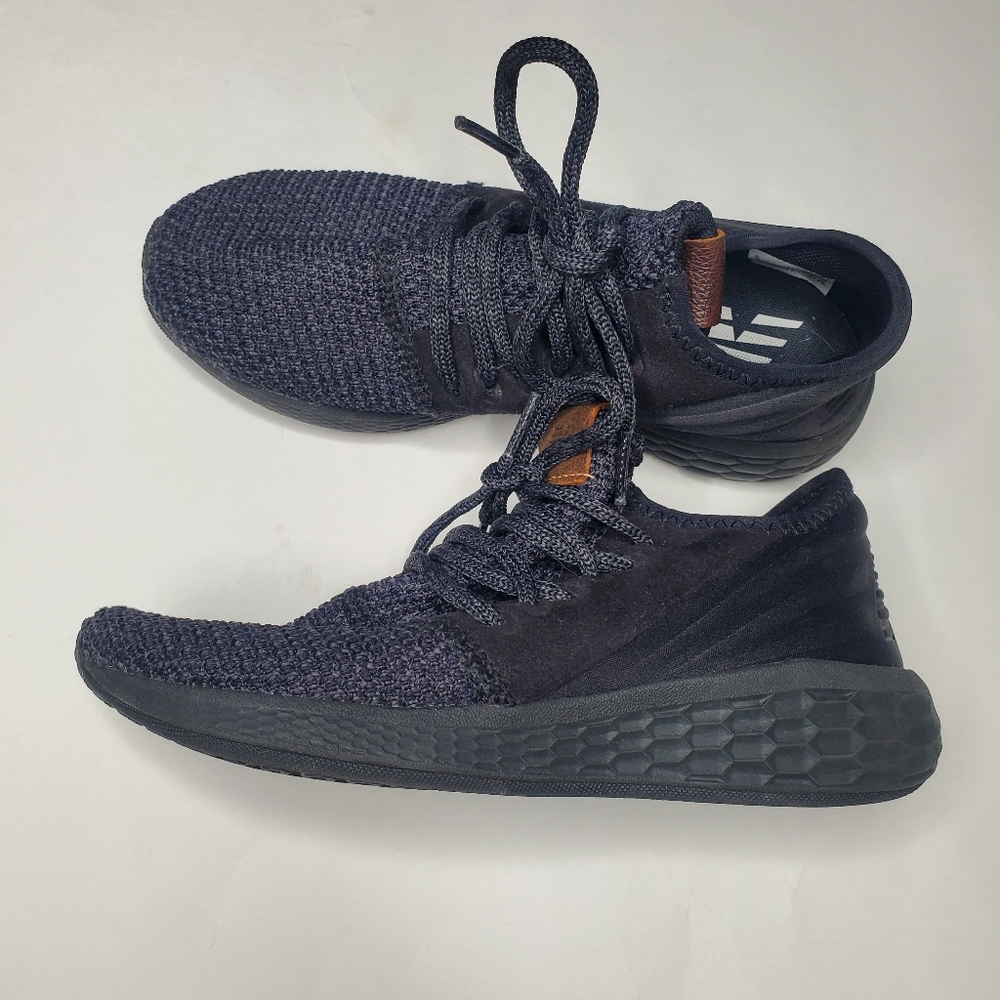 New Balance Womens Fresh Foam Cruz V2 Black Magnet Nimbus Cloud Sneakers